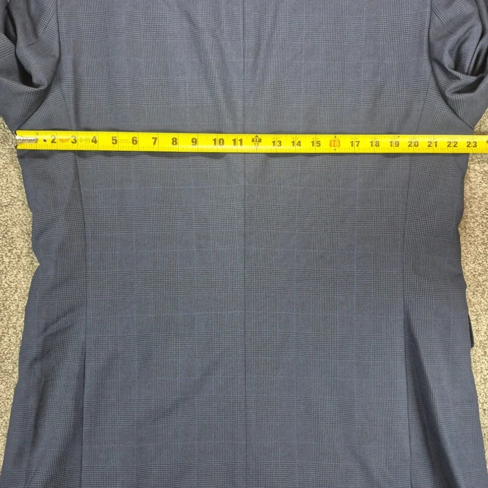 NWT Banana Republic Suit Mens 46L Blue Glen Plaid Prince of Wales Wool Blend
